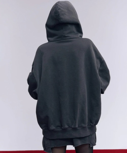 JOSEMOON/ジョゼムーン】OVERDYE ZIP HOODIE/オーバーサイズジップ