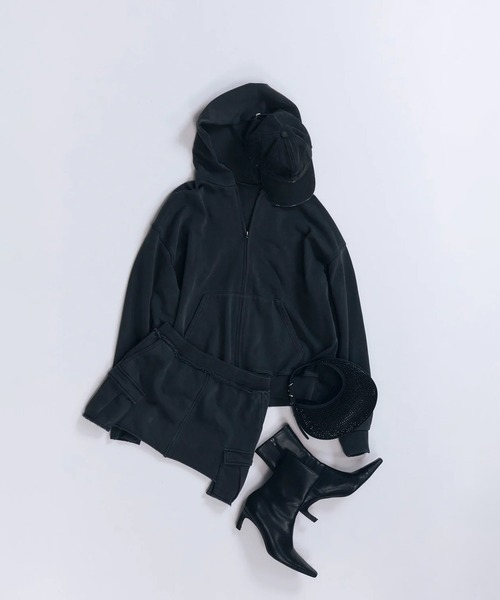 JOSEMOON/ジョゼムーン】OVERDYE ZIP HOODIE/オーバーサイズジップ