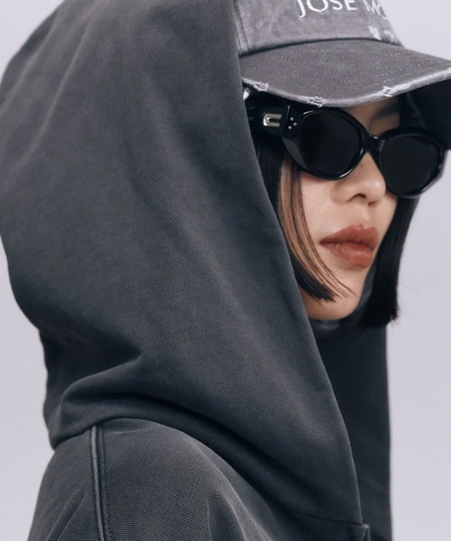 JOSEMOON/ジョゼムーン】OVERDYE ZIP HOODIE/オーバーサイズジップ