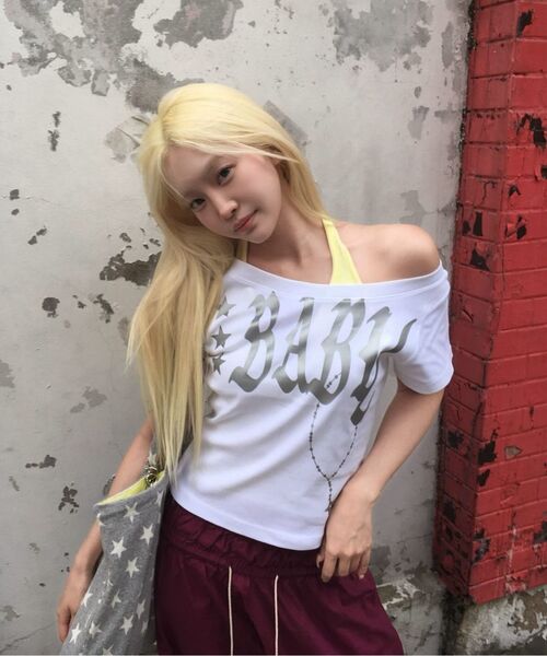 SETUP-EXE(セットアップイーエックスイー)の「BABY WIDE NECK TOP / WHITE(Tシャツ/カットソー・レディース・その他・OS)」の6枚目の写真