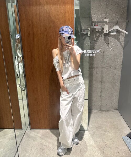 SETUP-EXE(セットアップイーエックスイー)の「BABY WIDE NECK TOP / WHITE(Tシャツ/カットソー・レディース・その他・OS)」の9枚目の写真