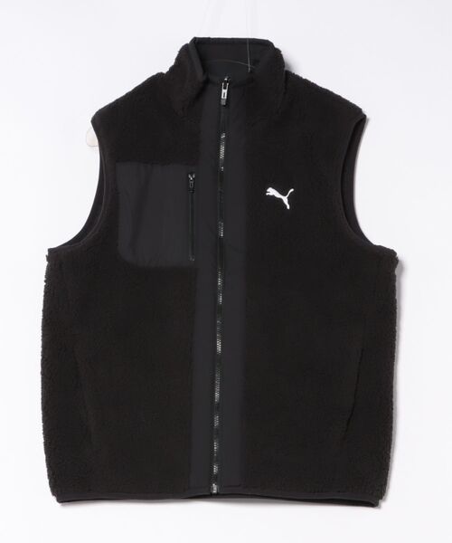 PUMA(プーマ)の「《PUMA》リバーシブル ハイブリッド シェルパベスト(ベスト・メンズ・ブラック・L/M)」の1枚目の写真