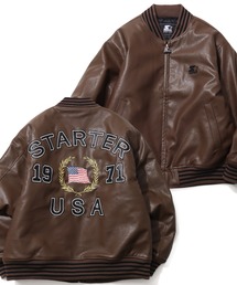 STARTER BLACK LABEL(スターターブラックレーベル)の「【STARTER /スターター】フェイクレザー 中綿 スタジャン(スタジャン)」