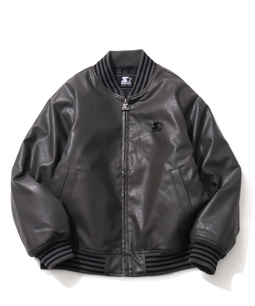 STARTER BLACK LABEL（スターターブラックレーベル）の「【STARTER /スターター】フェイクレザー 中綿 スタジャン（スタジャン・メンズ・ブラウン/ブラック/グレー・M/LL/L）」の15枚目の写真