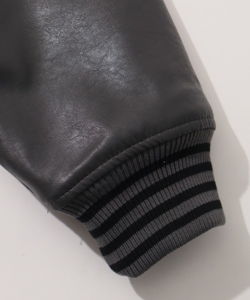 STARTER BLACK LABEL（スターターブラックレーベル）の「【STARTER /スターター】フェイクレザー 中綿 スタジャン（スタジャン・メンズ・ブラウン/ブラック/グレー・M/LL/L）」の13枚目の写真