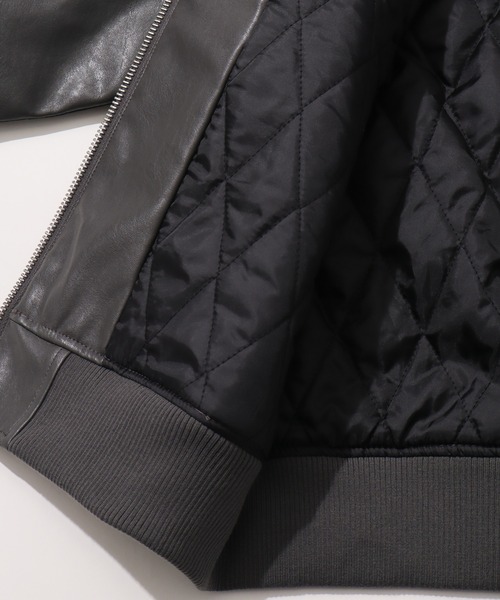 STARTER BLACK LABEL（スターターブラックレーベル）の「【STARTER /スターター】フェイクレザー 中綿 スタジャン（スタジャン・メンズ・ブラウン/ブラック/グレー・M/LL/L）」の14枚目の写真