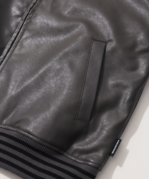 STARTER BLACK LABEL（スターターブラックレーベル）の「【STARTER /スターター】フェイクレザー 中綿 スタジャン（スタジャン・メンズ・ブラウン/ブラック/グレー・M/LL/L）」の4枚目の写真