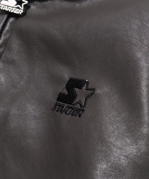 STARTER BLACK LABEL（スターターブラックレーベル）の「【STARTER /スターター】フェイクレザー 中綿 スタジャン（スタジャン・メンズ・ブラウン/ブラック/グレー・M/LL/L）」の5枚目の写真