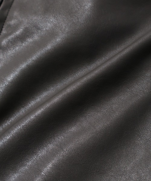 STARTER BLACK LABEL（スターターブラックレーベル）の「【STARTER /スターター】フェイクレザー 中綿 スタジャン（スタジャン・メンズ・ブラウン/ブラック/グレー・M/LL/L）」の6枚目の写真