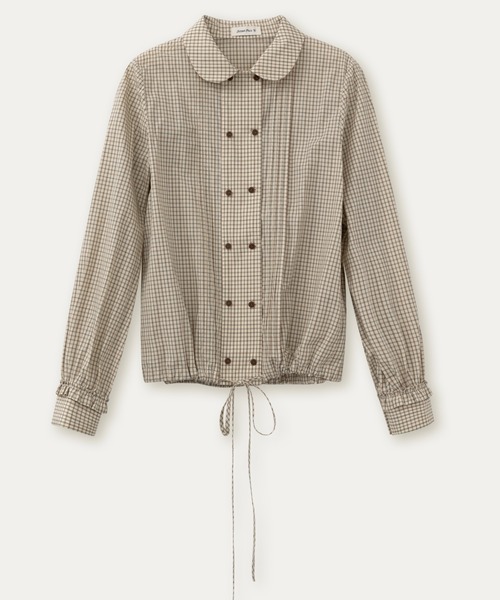 SunsetPark(サンセットパーク)の「ドローストリング ピンタックシャツ SP25a023【SunsetPark】【2025AW】(シャツ/ブラウス・レディース・ベージュ系/ホワイト・L/M/S)」の22枚目の写真