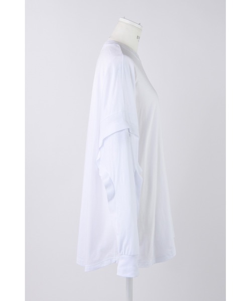 ENFOLD(エンフォルド)の「天竺 Curve シームロンT(Tシャツ/カットソー・レディース・ホワイト/ブラック/ダークグレー・38)」の6枚目の写真