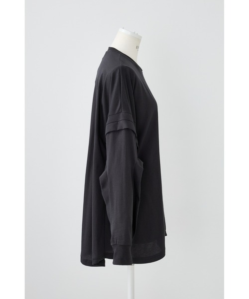 ENFOLD(エンフォルド)の「天竺 Curve シームロンT(Tシャツ/カットソー・レディース・ホワイト/ブラック/ダークグレー・38)」の12枚目の写真