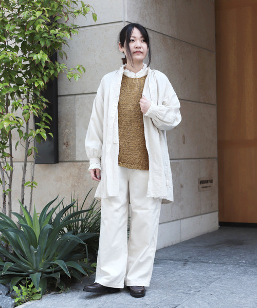 D.M.G.（ドミンゴ）の「[D.M.G / ディーエムジー] コットンリネンカツラギ ストレートイージーパンツ（その他パンツ・レディース・キナリ・M/S）」の14枚目の写真