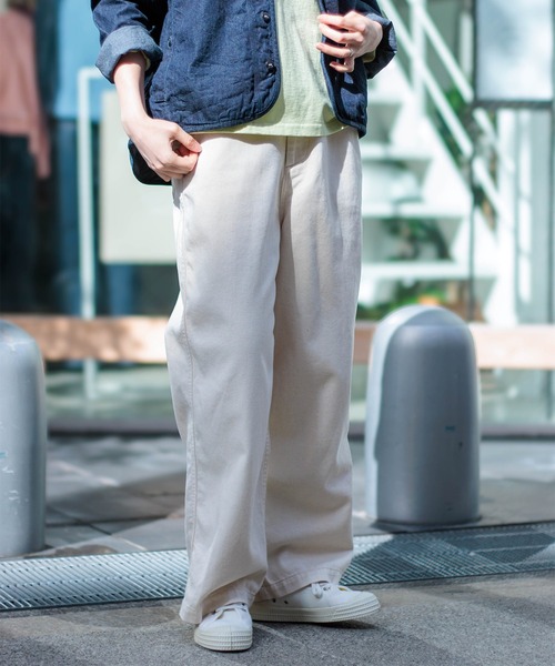 D.M.G.（ドミンゴ）の「[D.M.G / ディーエムジー] コットンリネンカツラギ ストレートイージーパンツ（その他パンツ・レディース・キナリ・M/S）」の3枚目の写真