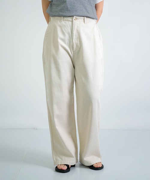 D.M.G.（ドミンゴ）の「[D.M.G / ディーエムジー] コットンリネンカツラギ ストレートイージーパンツ（その他パンツ・レディース・キナリ・M/S）」の15枚目の写真