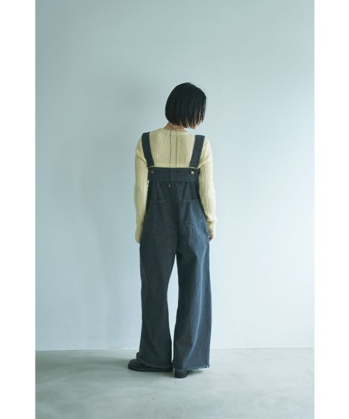 marjour(マージュール)の「DENIM SALOPETTE PANTS(サロペット/オーバーオール・レディース・ブラック・M)」の4枚目の写真