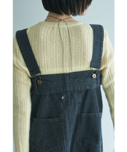 marjour(マージュール)の「DENIM SALOPETTE PANTS(サロペット/オーバーオール・レディース・ブラック・M)」の13枚目の写真