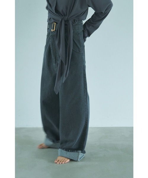 marjour(マージュール)の「DENIM SALOPETTE PANTS(サロペット/オーバーオール・レディース・ブラック・M)」の18枚目の写真