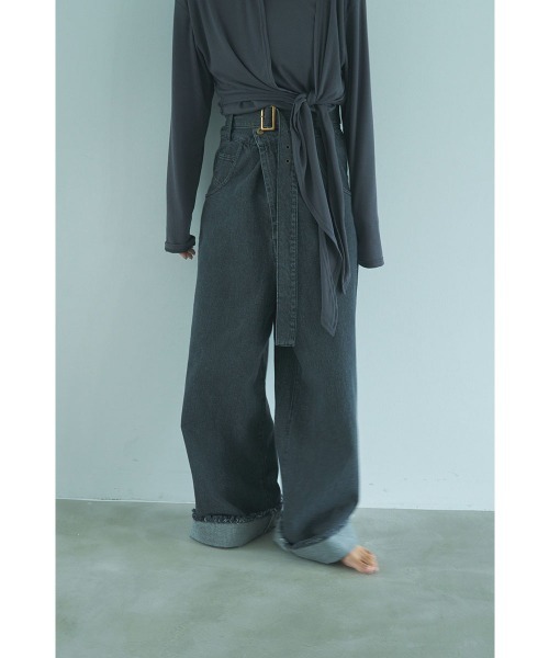 marjour(マージュール)の「DENIM SALOPETTE PANTS(サロペット/オーバーオール・レディース・ブラック・M)」の20枚目の写真