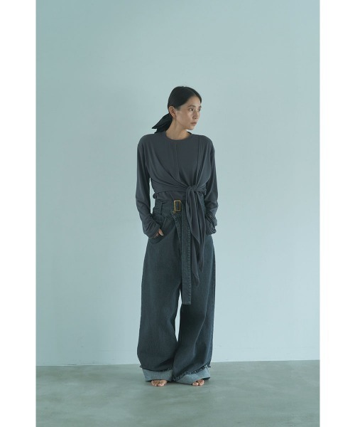 marjour(マージュール)の「DENIM SALOPETTE PANTS(サロペット/オーバーオール・レディース・ブラック・M)」の21枚目の写真