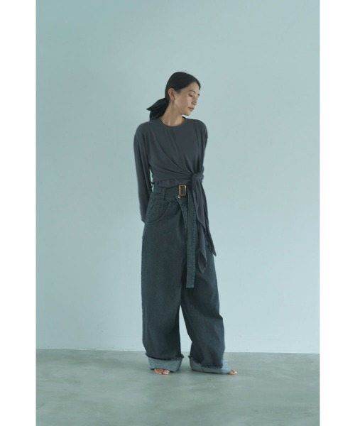 marjour(マージュール)の「DENIM SALOPETTE PANTS(サロペット/オーバーオール・レディース・ブラック・M)」の22枚目の写真