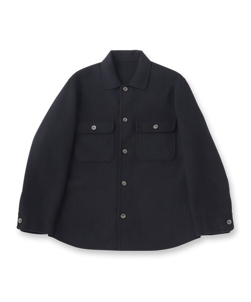 DRESSTERIOR（ドレステリア）の「D．C．WHITE（ディーシーホワイト）W FACE CPO｜ジャケット（ステンカラーコート・メンズ・ネイビー・46/48/50）」の2枚目の写真
