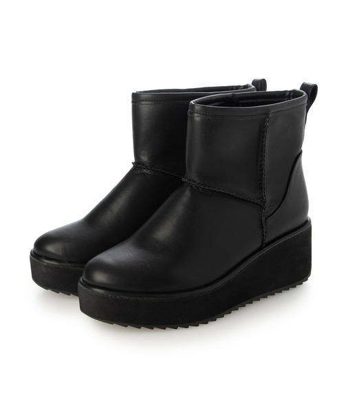 Fin(フィン)の「フェイクファー厚底ブーツ【低反発スポンジ入り】(ブーツ・レディース・ブラック系その他/ベージュ/ブラック・LL/S/M/L)」の15枚目の写真