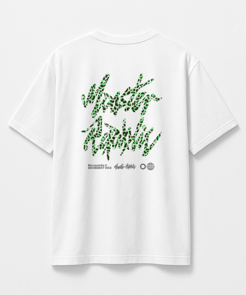 MONSTER REPUBLIC(モンスターリパブリック)の「レオパードロゴグリーンTシャツホワイト_8103(Tシャツ/カットソー・レディース・その他・MEDIUM/LARGE/X-LARGE/SMALL)」の1枚目の写真