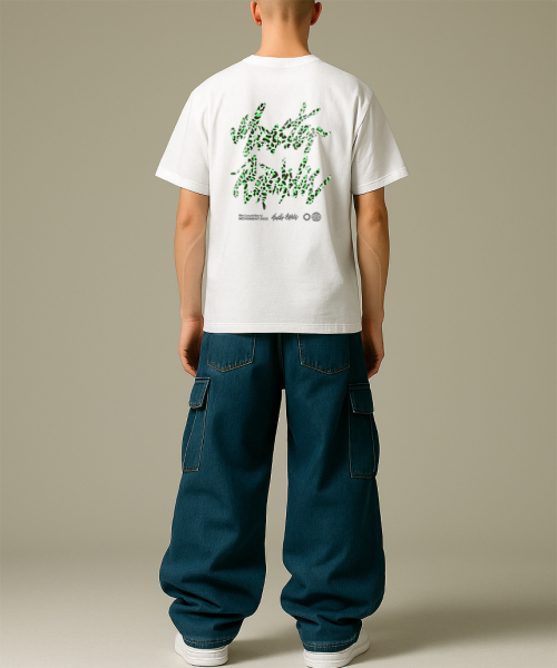 MONSTER REPUBLIC(モンスターリパブリック)の「レオパードロゴグリーンTシャツホワイト_8103(Tシャツ/カットソー・レディース・その他・MEDIUM/LARGE/X-LARGE/SMALL)」の4枚目の写真