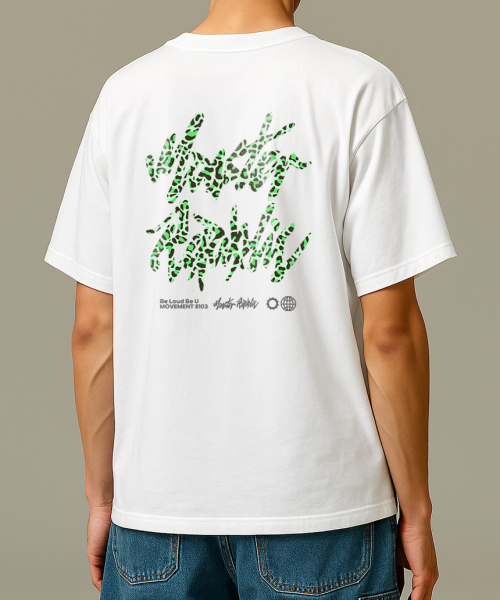 MONSTER REPUBLIC(モンスターリパブリック)の「レオパードロゴグリーンTシャツホワイト_8103(Tシャツ/カットソー・レディース・その他・MEDIUM/LARGE/X-LARGE/SMALL)」の6枚目の写真
