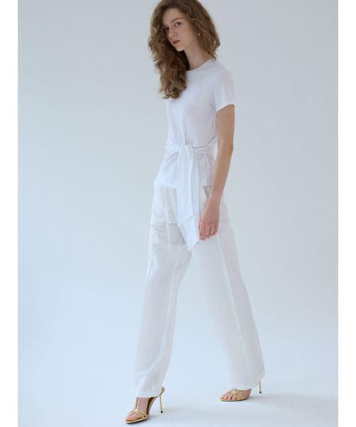 GRIDAJ（クリダジェイ）の「ピンタックスリムパンツ[ホワイト]（その他パンツ・レディース・ホワイト・SMALL/MEDIUM）」の3枚目の写真