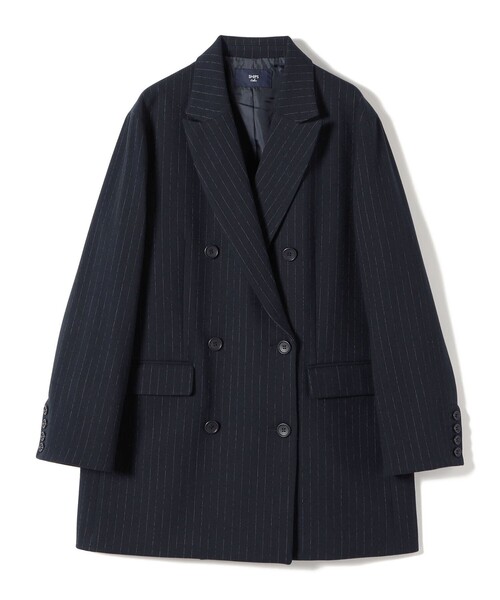 セール】SHIPS Colors:〈手洗い可能〉ダブル ブレスト ジャコット