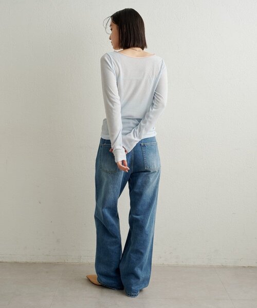 Omekashi（オメカシ）の「ダメージデニムパンツ（デニムパンツ・レディース・オフホワイト/ブルー・36/38）」の21枚目の写真