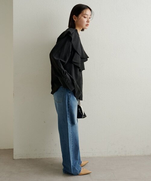 Omekashi（オメカシ）の「ダメージデニムパンツ（デニムパンツ・レディース・オフホワイト/ブルー・36/38）」の18枚目の写真