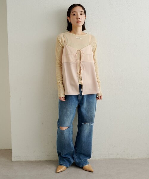 Omekashi（オメカシ）の「ダメージデニムパンツ（デニムパンツ・レディース・オフホワイト/ブルー・36/38）」の16枚目の写真