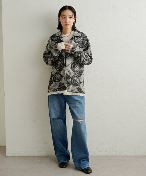 Omekashi（オメカシ）の「ダメージデニムパンツ（デニムパンツ・レディース・オフホワイト/ブルー・36/38）」の12枚目の写真