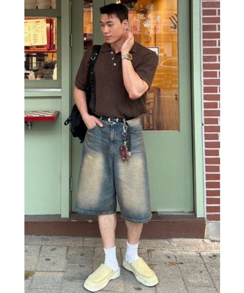 BASEMOMENT(ベースモーメント)の「ウォッシュドバミューダデニムパンツサンドブルー(その他パンツ・メンズ・その他・LARGE/MEDIUM/X-LARGE)」の9枚目の写真