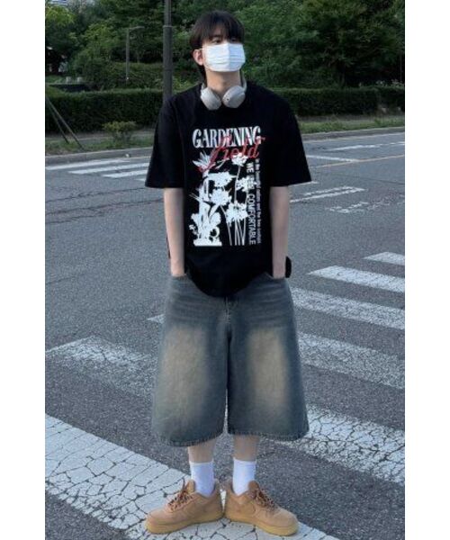 BASEMOMENT(ベースモーメント)の「ウォッシュドバミューダデニムパンツサンドブルー(その他パンツ・メンズ・その他・LARGE/MEDIUM/X-LARGE)」の4枚目の写真