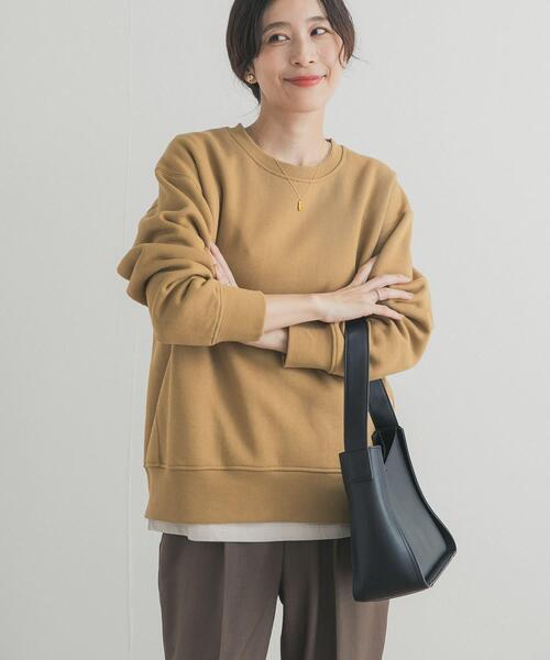 URBAN RESEARCH DOORS（アーバンリサーチドアーズ）の「『一部WEB限定カラー』『UR TECH』裏起毛サイド釦スウェット（スウェット・レディース・ネイビー/ベージュ系その他/キャメル/グレー・MEDIUM）」の4枚目の写真