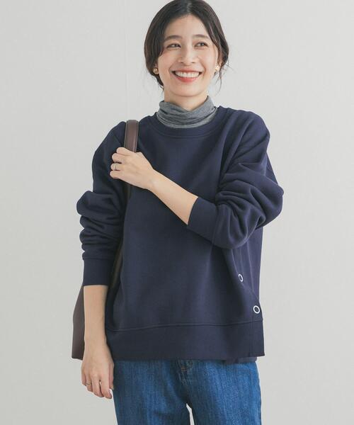 URBAN RESEARCH DOORS（アーバンリサーチドアーズ）の「『一部WEB限定カラー』『UR TECH』裏起毛サイド釦スウェット（スウェット・レディース・ネイビー/ベージュ系その他/キャメル/グレー・MEDIUM）」の22枚目の写真