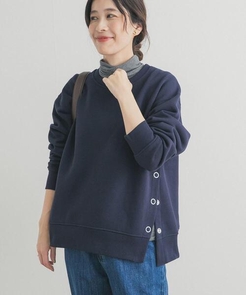 URBAN RESEARCH DOORS（アーバンリサーチドアーズ）の「『一部WEB限定カラー』『UR TECH』裏起毛サイド釦スウェット（スウェット・レディース・ネイビー/ベージュ系その他/キャメル/グレー・MEDIUM）」の21枚目の写真