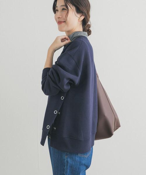 URBAN RESEARCH DOORS（アーバンリサーチドアーズ）の「『一部WEB限定カラー』『UR TECH』裏起毛サイド釦スウェット（スウェット・レディース・ネイビー/ベージュ系その他/キャメル/グレー・MEDIUM）」の20枚目の写真