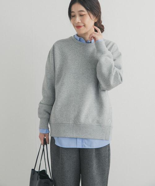 URBAN RESEARCH DOORS（アーバンリサーチドアーズ）の「『一部WEB限定カラー』『UR TECH』裏起毛サイド釦スウェット（スウェット・レディース・ネイビー/ベージュ系その他/キャメル/グレー・MEDIUM）」の13枚目の写真