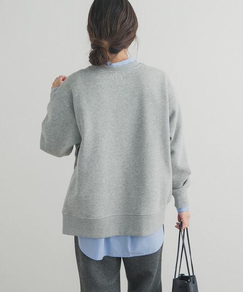 URBAN RESEARCH DOORS（アーバンリサーチドアーズ）の「『一部WEB限定カラー』『UR TECH』裏起毛サイド釦スウェット（スウェット・レディース・ネイビー/ベージュ系その他/キャメル/グレー・MEDIUM）」の9枚目の写真