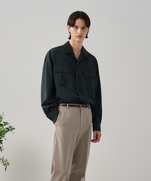 DRAW FIT（ドローフィット）の「ルークツーポケットオープンカラーシャツ[NAVY]（シャツ/ブラウス・メンズ・その他・MEDIUM/LARGE/X-LARGE）」の2枚目の写真