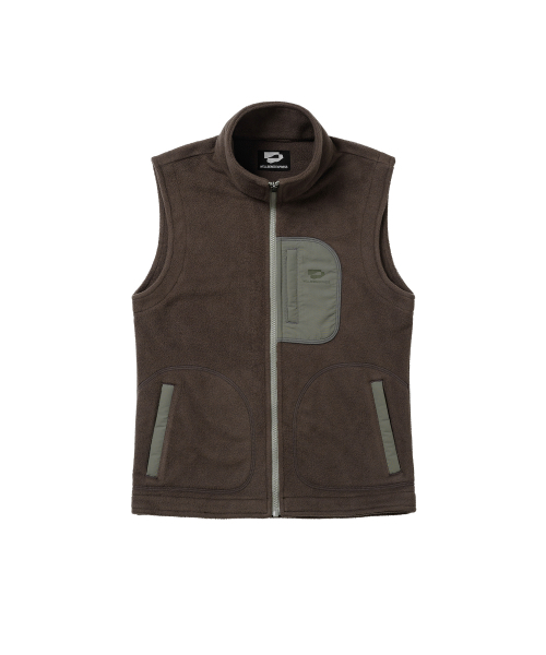 Fleece Vest Brown