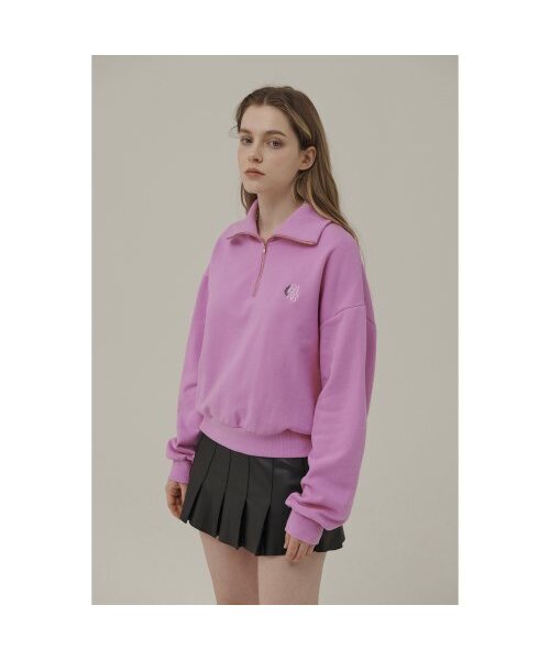 Between A and B（ビトウィーンエイアンドビー）の「スモールロゴハーフジップスウェットシャツ[ピンク]（スウェット・レディース・その他・FREE）」の2枚目の写真