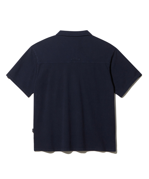 WANGGWAN(ワングァン)の「ピグメントクリスタルウォッシングオーバーサイズピケ半袖ポロTシャツ(ネイビー)(ポロシャツ・メンズ・その他・LARGE/MEDIUM)」の2枚目の写真