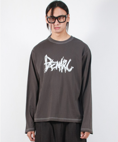 DEMARC(ドゥマーク)の「M GRAFFITI LOGO TEXT BOXY LONG SLEEVE - Charcoal(Tシャツ/カットソー・メンズ・その他・MEDIUM/LARGE)」の3枚目の写真