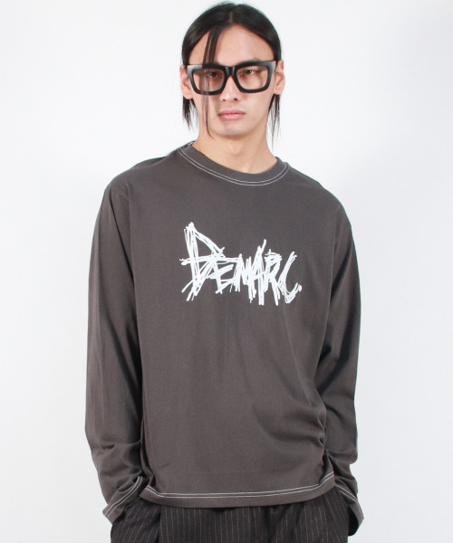 DEMARC(ドゥマーク)の「M GRAFFITI LOGO TEXT BOXY LONG SLEEVE - Charcoal(Tシャツ/カットソー・メンズ・その他・MEDIUM/LARGE)」の4枚目の写真